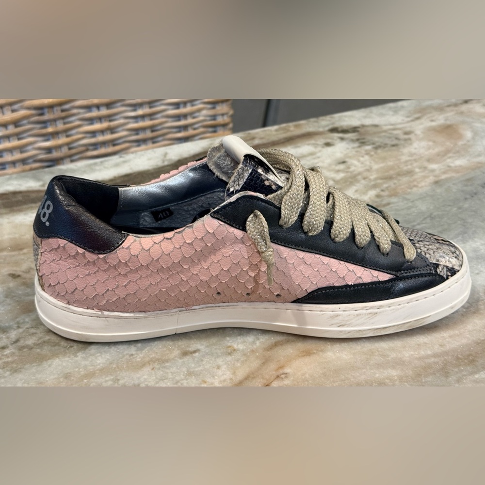 Women’s P448 John Pink Python Leather Sneakers- S… - image 5